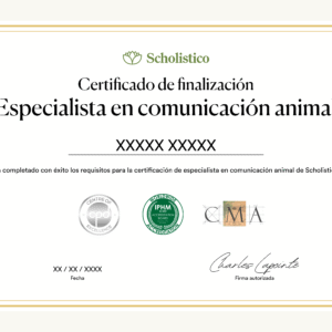 Certificado oficial de especialista en comunicación animal